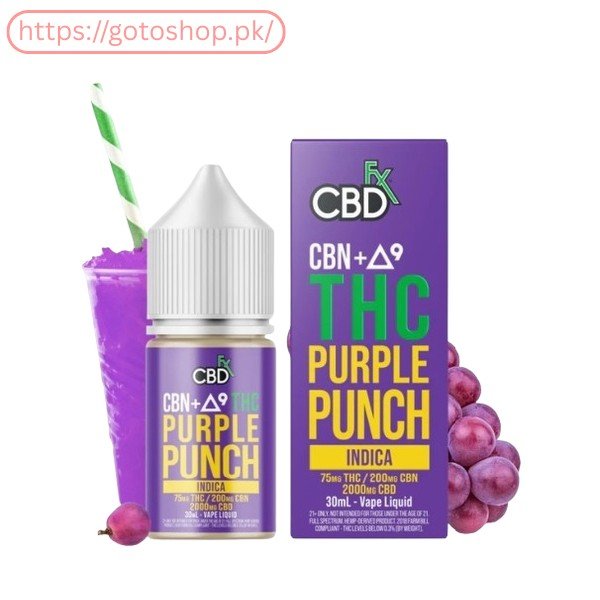 Delta-9 THC Vape Juice: Purple Punch (Indica) In Pakistan