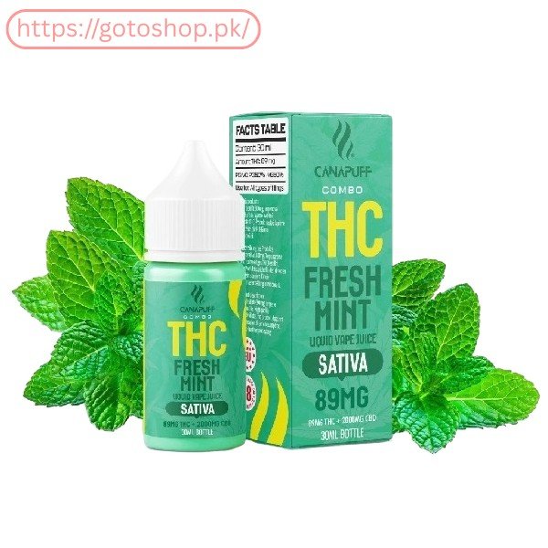 THC Liquid 89mg THC/2000mg CBD - Fresh Mint - 30ml In Pakistan